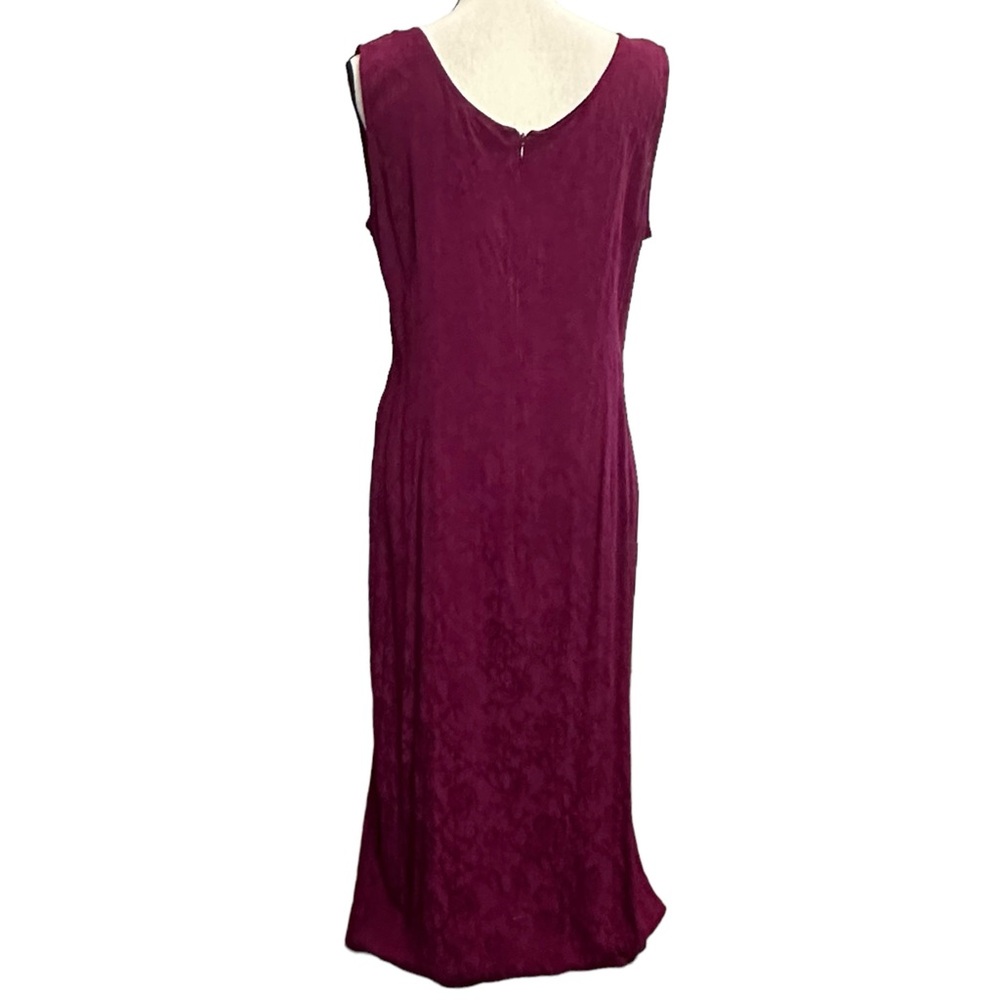 K Studio Dress & Blazer 12 Floral Maroon Jacquard Vintage - Picture 6 of 13